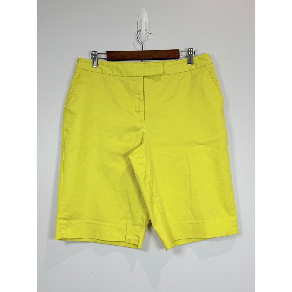 Jones‎ New York Signature Yellow Bermuda Shorts Womens 12 Stretch Easy Care